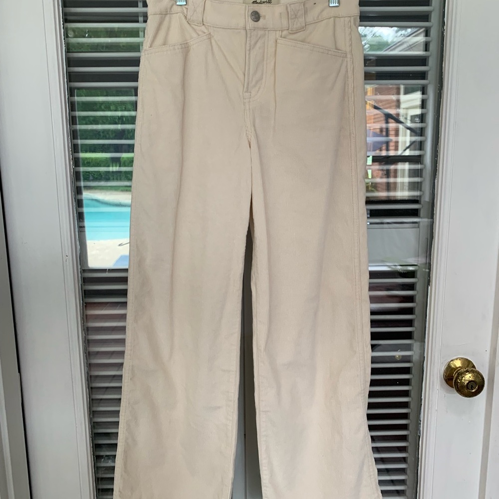 Madewell Cream Wide Leg Pants